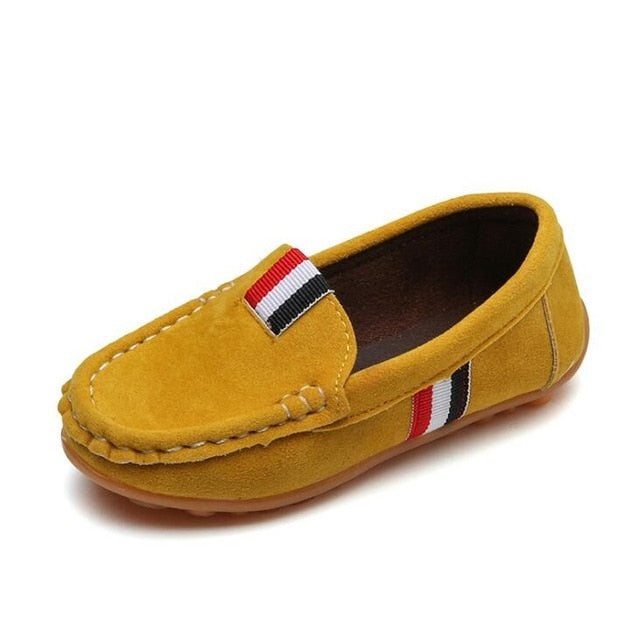 Spring Autumn Kids Flock PU Leather Casual Shoes Boys Loafers All Sizes 21-36 Boys Slip-on Soft Breathable Shoes 7HV0736
