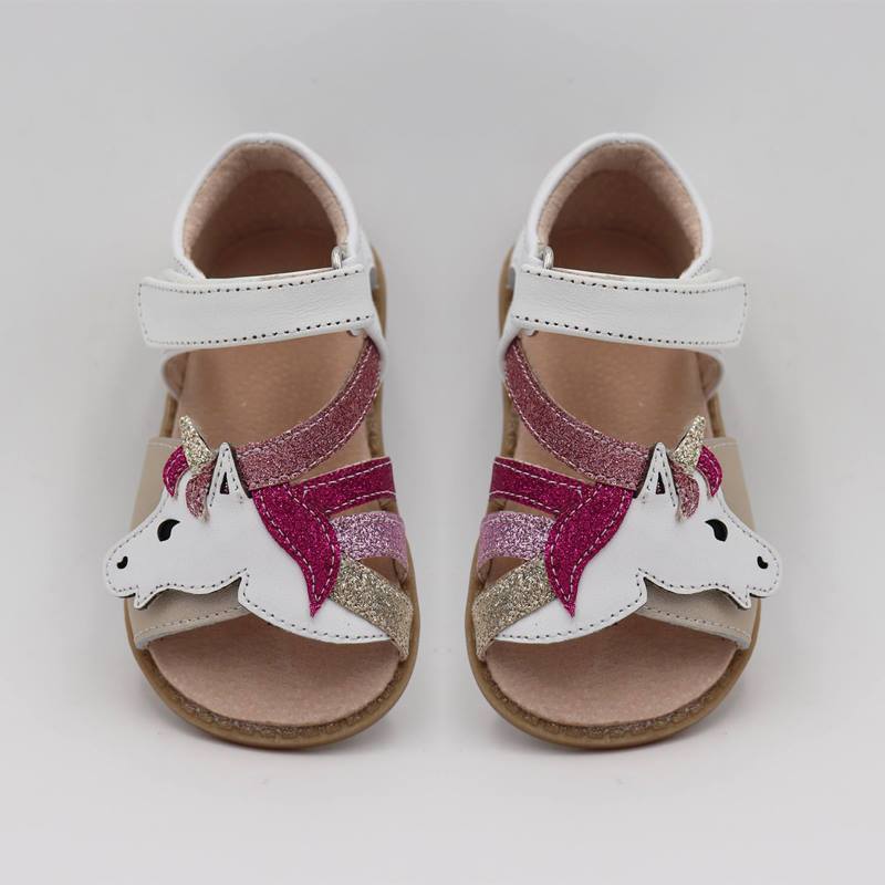 TipsieToes Top Brand Unicorns Soft Leather In Summer New Girls Children Barefoot Shoes Kids  Sandals