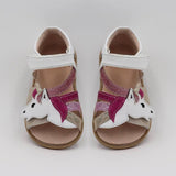 TipsieToes Top Brand Unicorns Soft Leather In Summer New Girls Children Barefoot Shoes Kids  Sandals