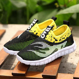 Summer Boys Girls Running Shoes Kids Sneakers For Mesh Breathable Children Sports Shoes Shock Absorption Soft Rubber Sole School