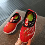 Summer Boys Girls Running Shoes Kids Sneakers For Mesh Breathable Children Sports Shoes Shock Absorption Soft Rubber Sole School