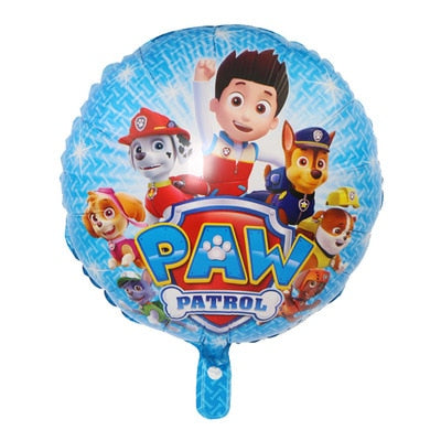 Hot Paw Patrol Birthday Decoration Figure Toys Puppy Patrol Balloon Toys Party Room Decor Chase Marshall Ballon Kids Girls Toy