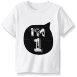 Summer Baby Boys T-shirt For Girl Tops White Black 1 2 3 4 Years Birthday Outfits Kids Tees Shirt Tops Children Shirts Clothing