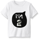 Summer Baby Boys T-shirt For Girl Tops White Black 1 2 3 4 Years Birthday Outfits Kids Tees Shirt Tops Children Shirts Clothing