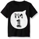 Summer Baby Boys T-shirt For Girl Tops White Black 1 2 3 4 Years Birthday Outfits Kids Tees Shirt Tops Children Shirts Clothing