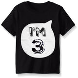 Summer Baby Boys T-shirt For Girl Tops White Black 1 2 3 4 Years Birthday Outfits Kids Tees Shirt Tops Children Shirts Clothing