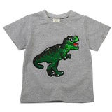 Baby Boys Girls Dinosaur T Shirt Captain America Summer Letters Tops Toddler Kids Spider Man Shield Tees Unicorn Casual Clothing
