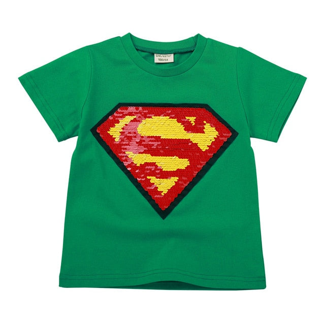 Baby Boys Girls Dinosaur T Shirt Captain America Summer Letters Tops Toddler Kids Spider Man Shield Tees Unicorn Casual Clothing