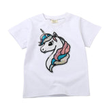 Baby Boys Girls Dinosaur T Shirt Captain America Summer Letters Tops Toddler Kids Spider Man Shield Tees Unicorn Casual Clothing