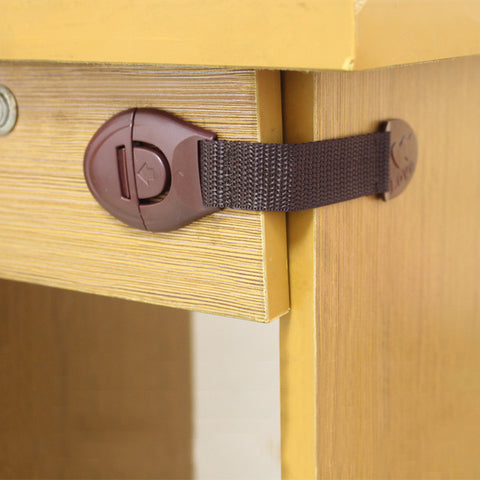5pcs Baby Safety Drawer and Cabinet Lock Kids Proof Child Door Locks White Brown Cheap Stuff Newborn Protection Products