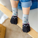 Newest Kawaii Children Socks 5 Color Cotton Animal Boys Girls Socks Cheap Stuff Toe Socks for Kids Five Finger Socks 3-7T/7-12T