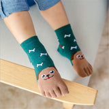 Newest Kawaii Children Socks 5 Color Cotton Animal Boys Girls Socks Cheap Stuff Toe Socks for Kids Five Finger Socks 3-7T/7-12T