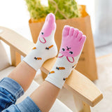 Newest Kawaii Children Socks 5 Color Cotton Animal Boys Girls Socks Cheap Stuff Toe Socks for Kids Five Finger Socks 3-7T/7-12T